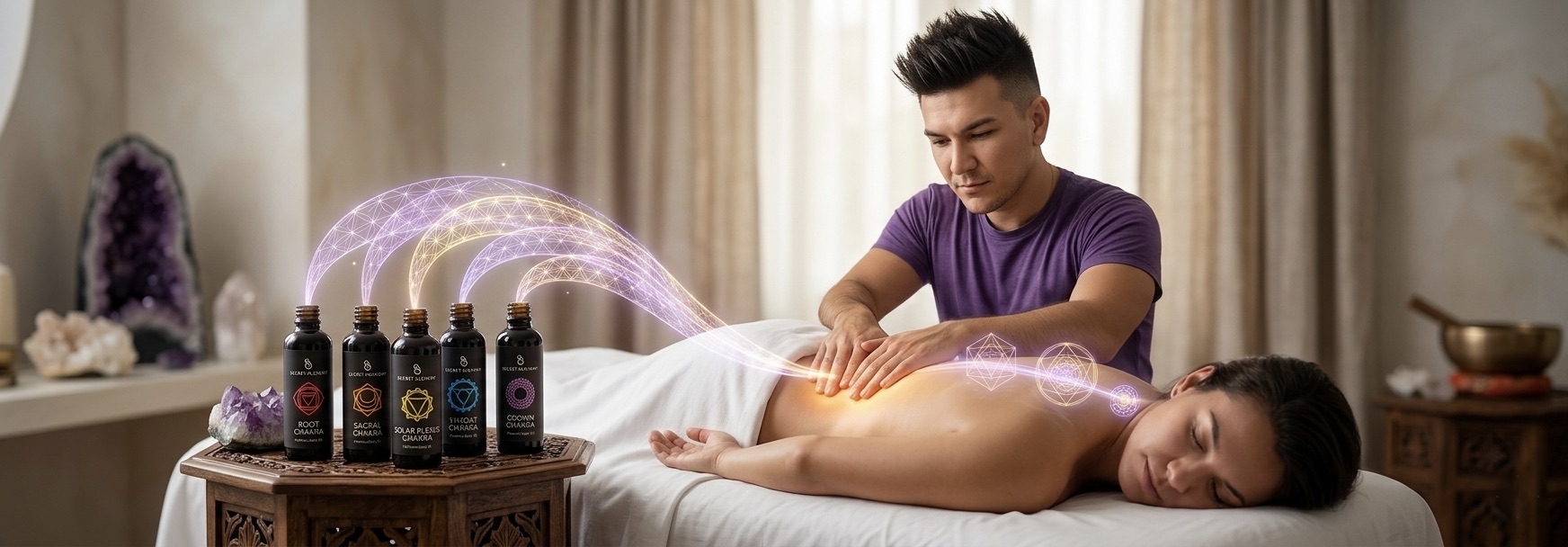 Ολιστική Ενεργειακή Θεραπεία & Μασάζ με τα Premium Body Oils της Secret Alchemy™